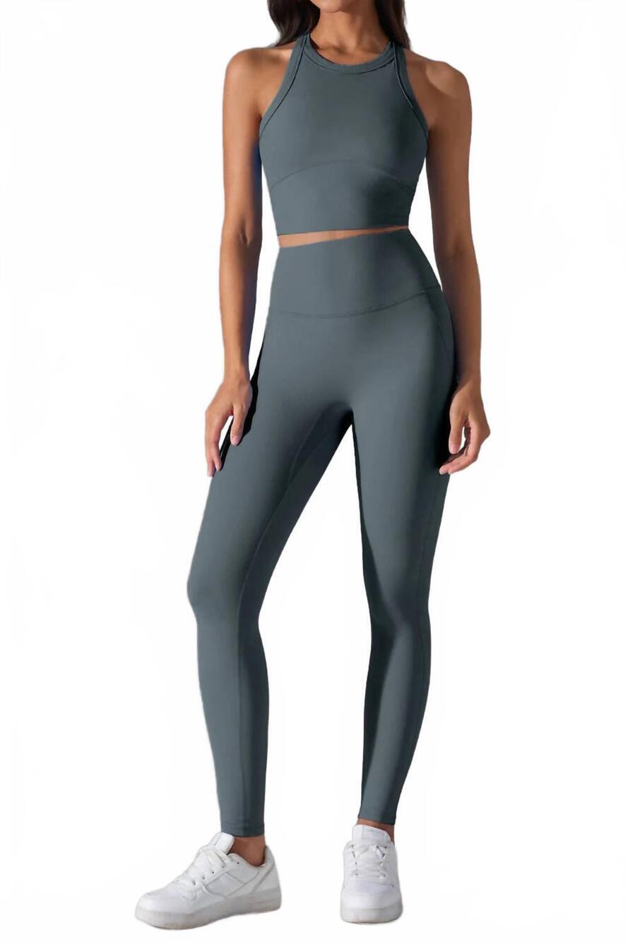 NEW SODALEMON sleevless yoga tank top in gray
